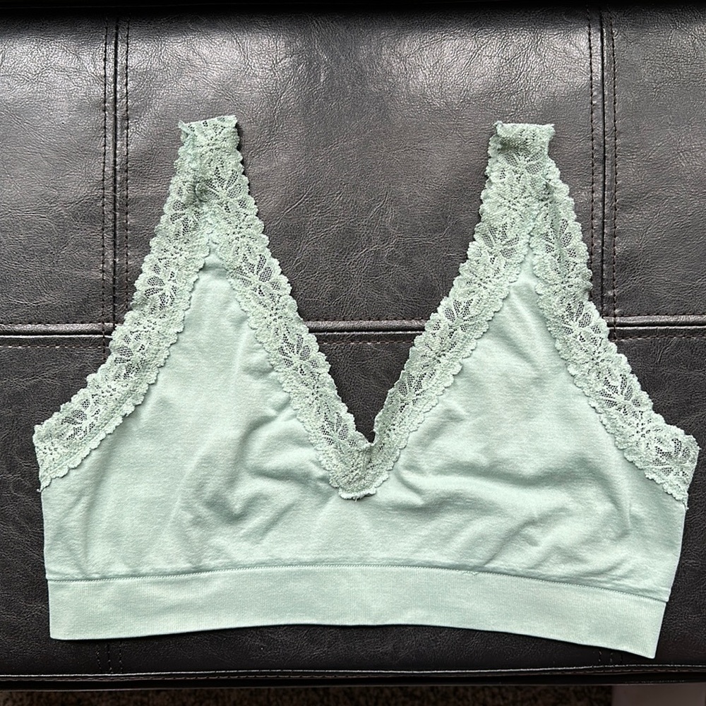 Victoria’s Secret PINK Sage Green Lace Bralette